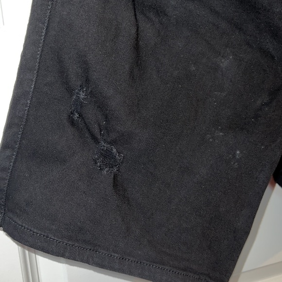 Distressed look black jean shorts from Torrid gently used - Picture 3 of 4